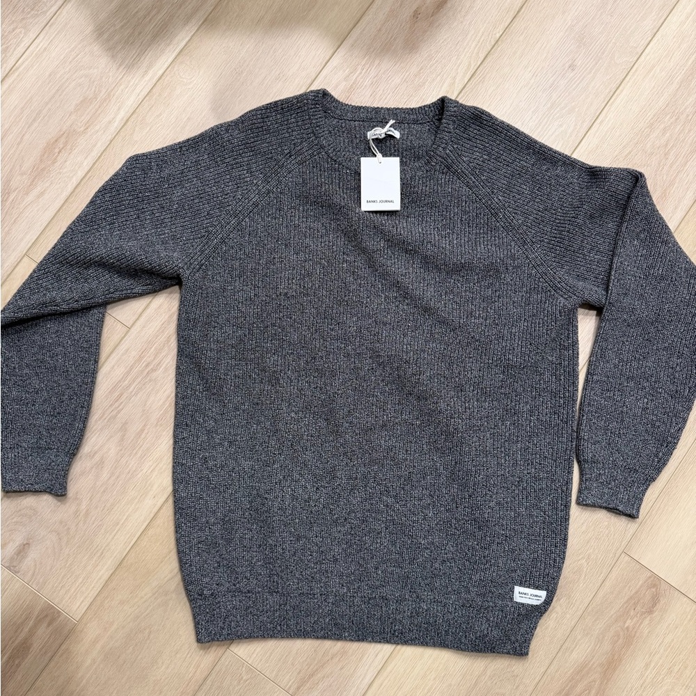 Dark Gray Crewneck Sweater for Men